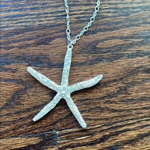 Sequin  Starfish Pendant Necklace